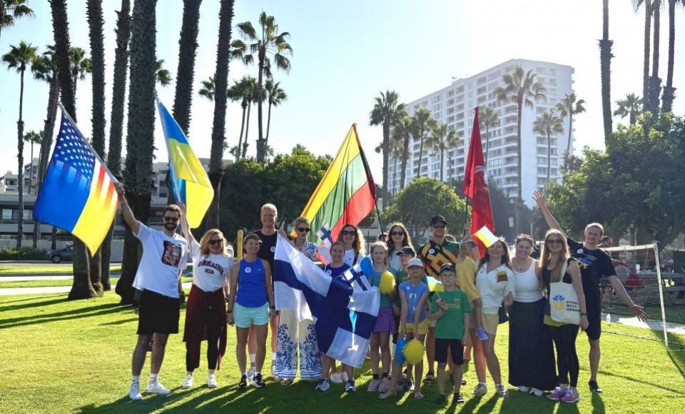 Ukrainos vėliavos ir Nepriklausomybės dienos minėjimai Los Andžele